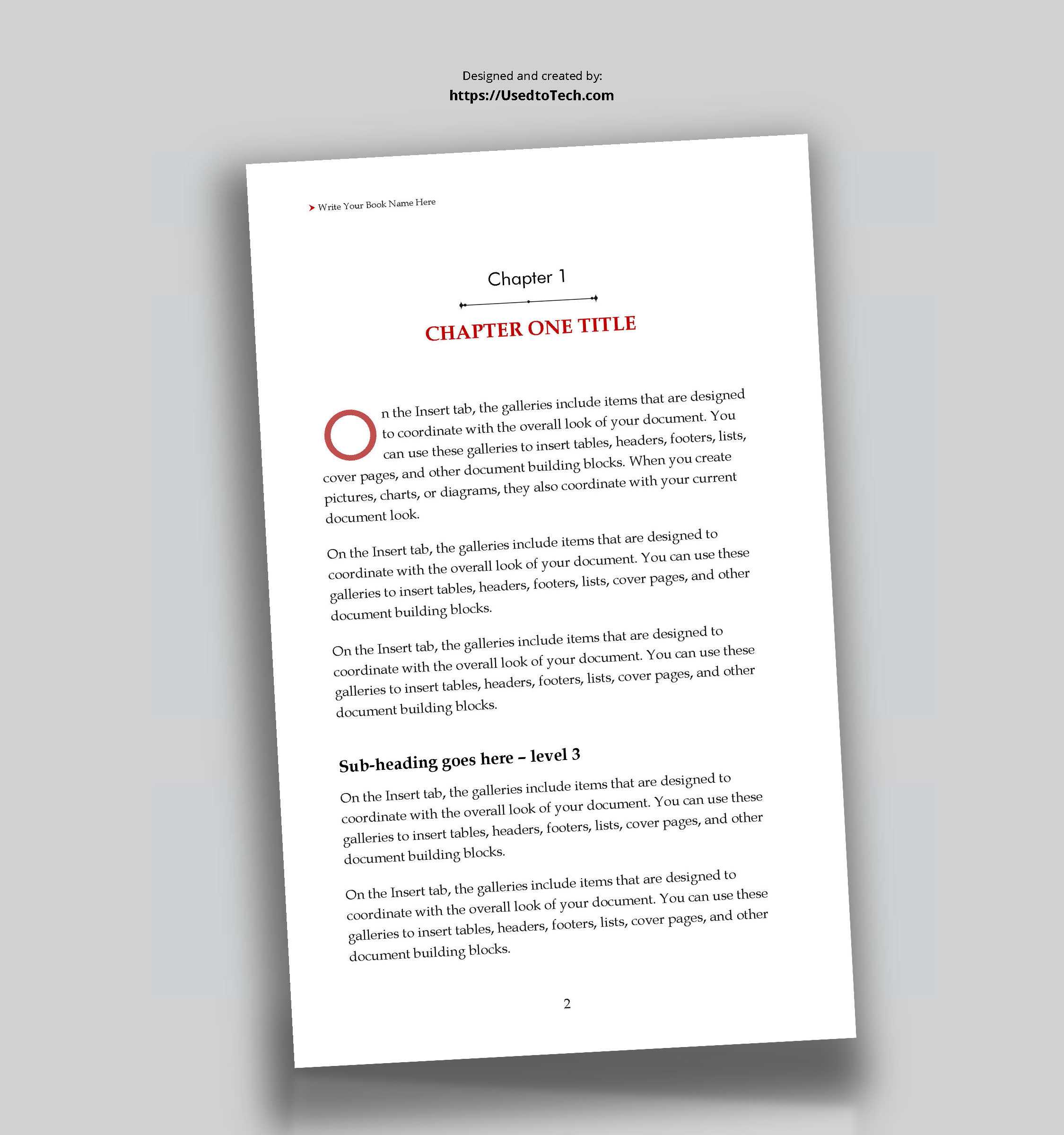 5 X 8 Editable Book Template In Word – Used To Tech In How To Create A Book Template In Word