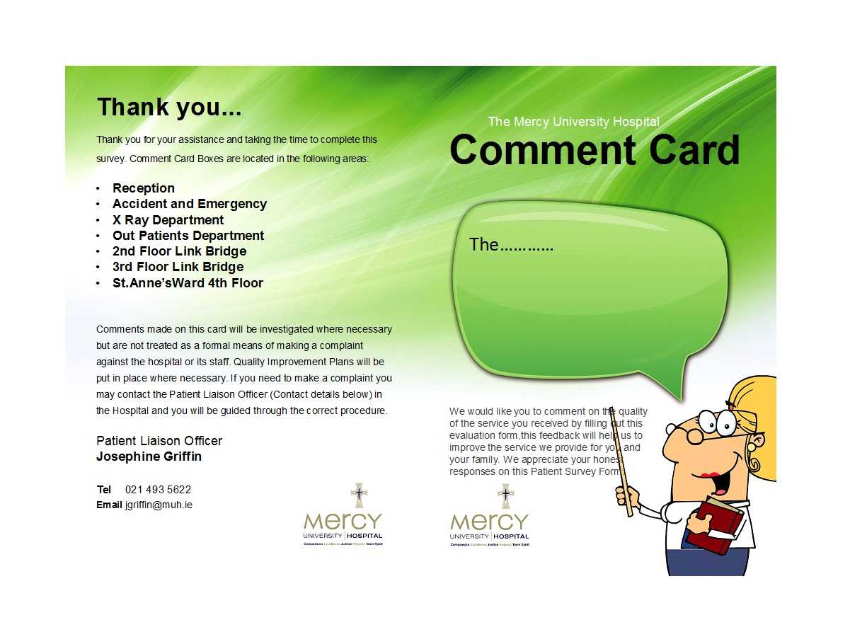 50 Printable Comment Card & Feedback Form Templates ᐅ Regarding Survey Card Template