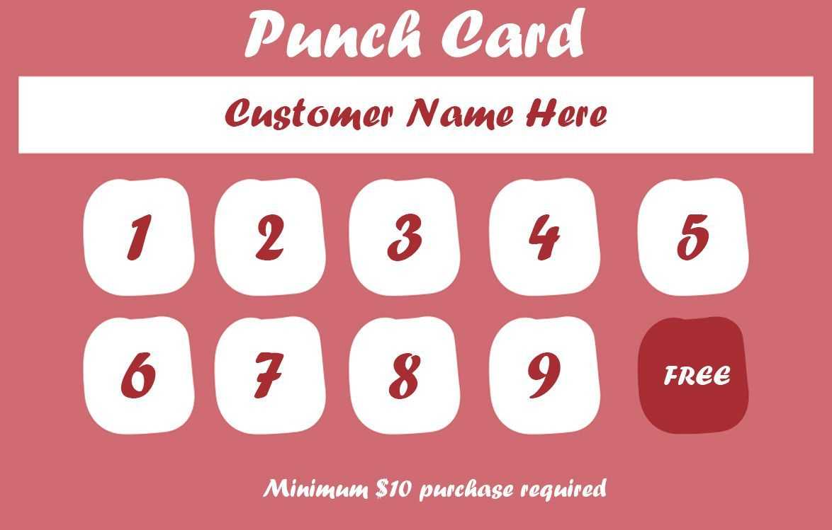 50+ Punch Card Templates – For Every Business (Boost With Business Punch Card Template Free