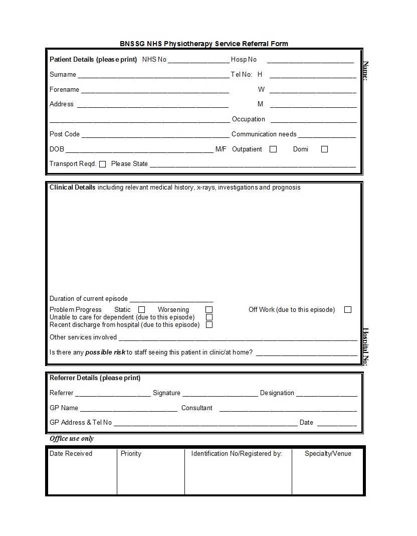 50 Referral Form Templates [Medical & General] ᐅ Template Lab Inside Medical History Template Word