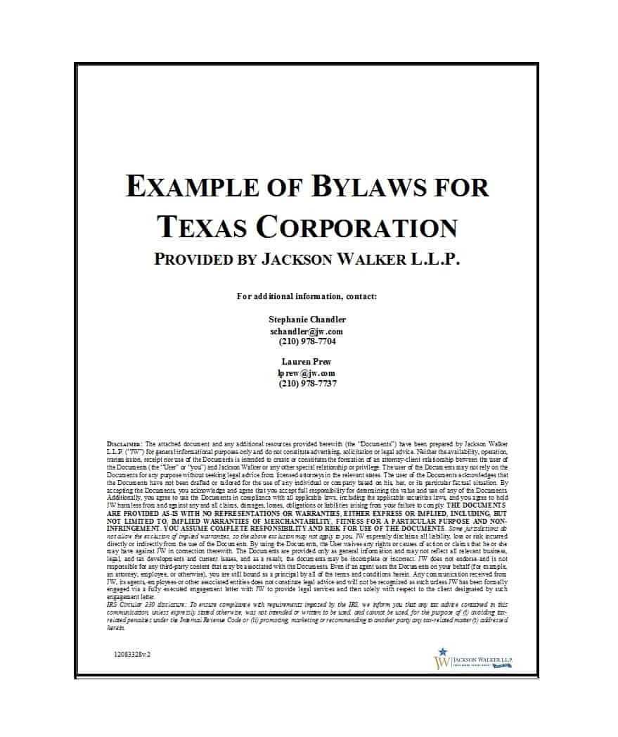 50 Simple Corporate Bylaws Templates & Samples ᐅ Template Lab With Regard To Corporate Bylaws Template Word