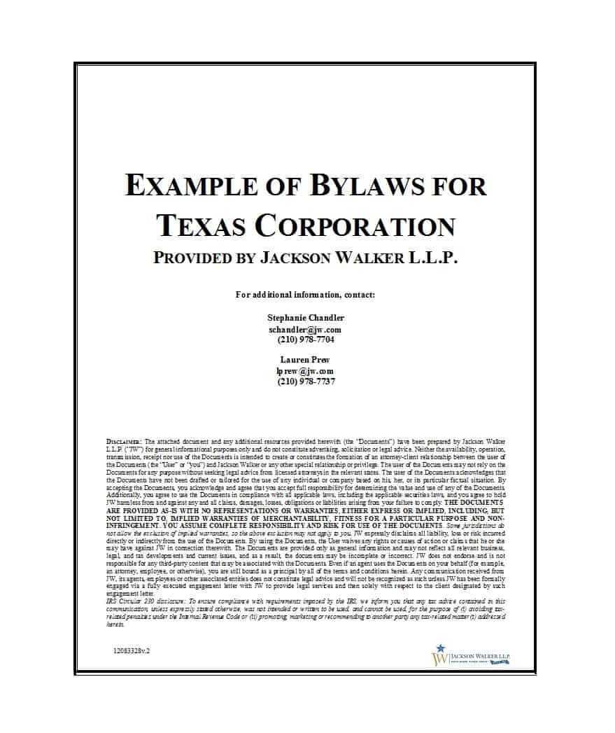 50 Simple Corporate Bylaws Templates & Samples ᐅ Template Lab With Regard To Corporate Bylaws Template Word