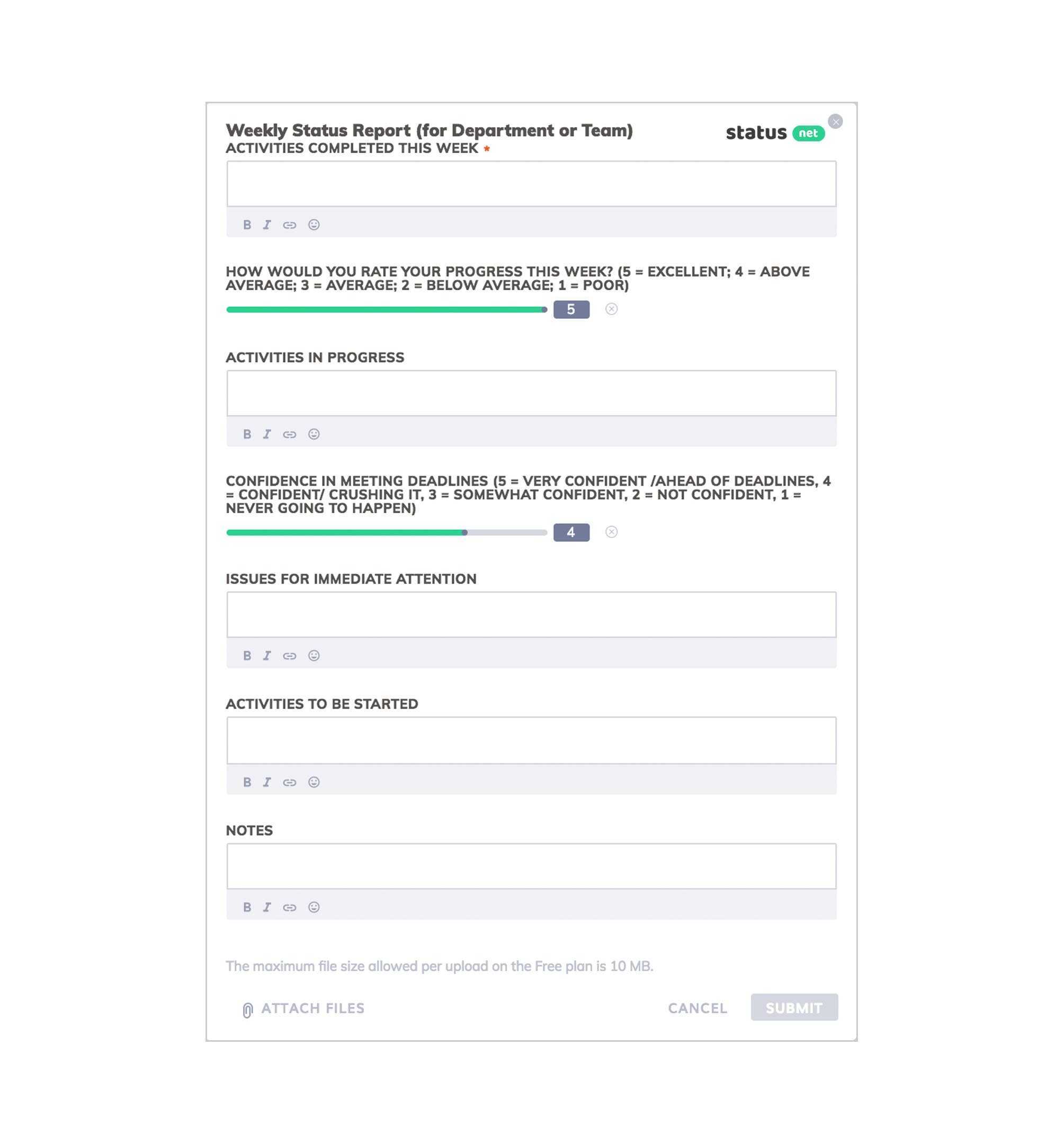 6 Awesome Weekly Status Report Templates | Free Download For Progress Report Template For Construction Project