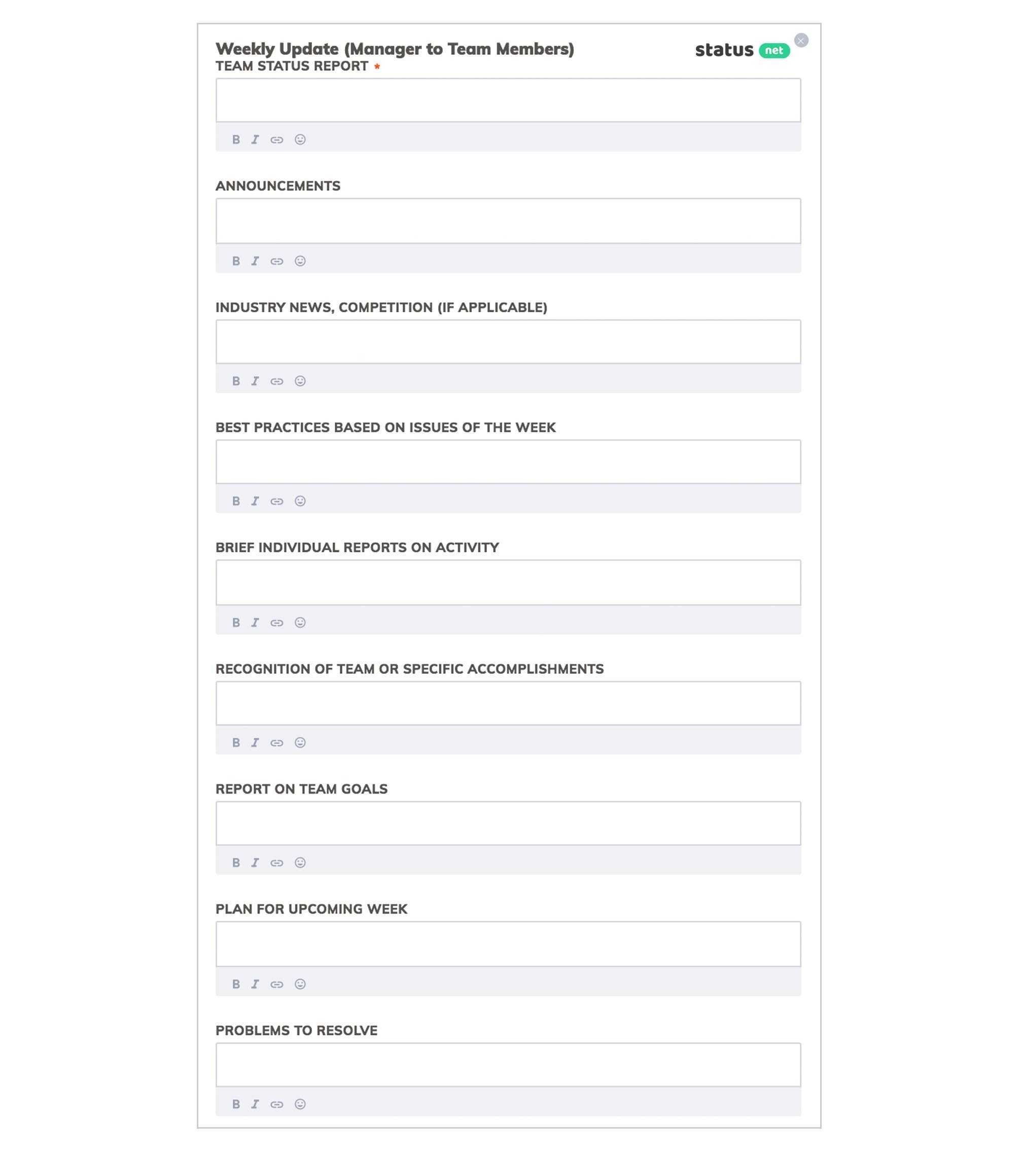 6 Awesome Weekly Status Report Templates | Free Download For Weekly Manager Report Template