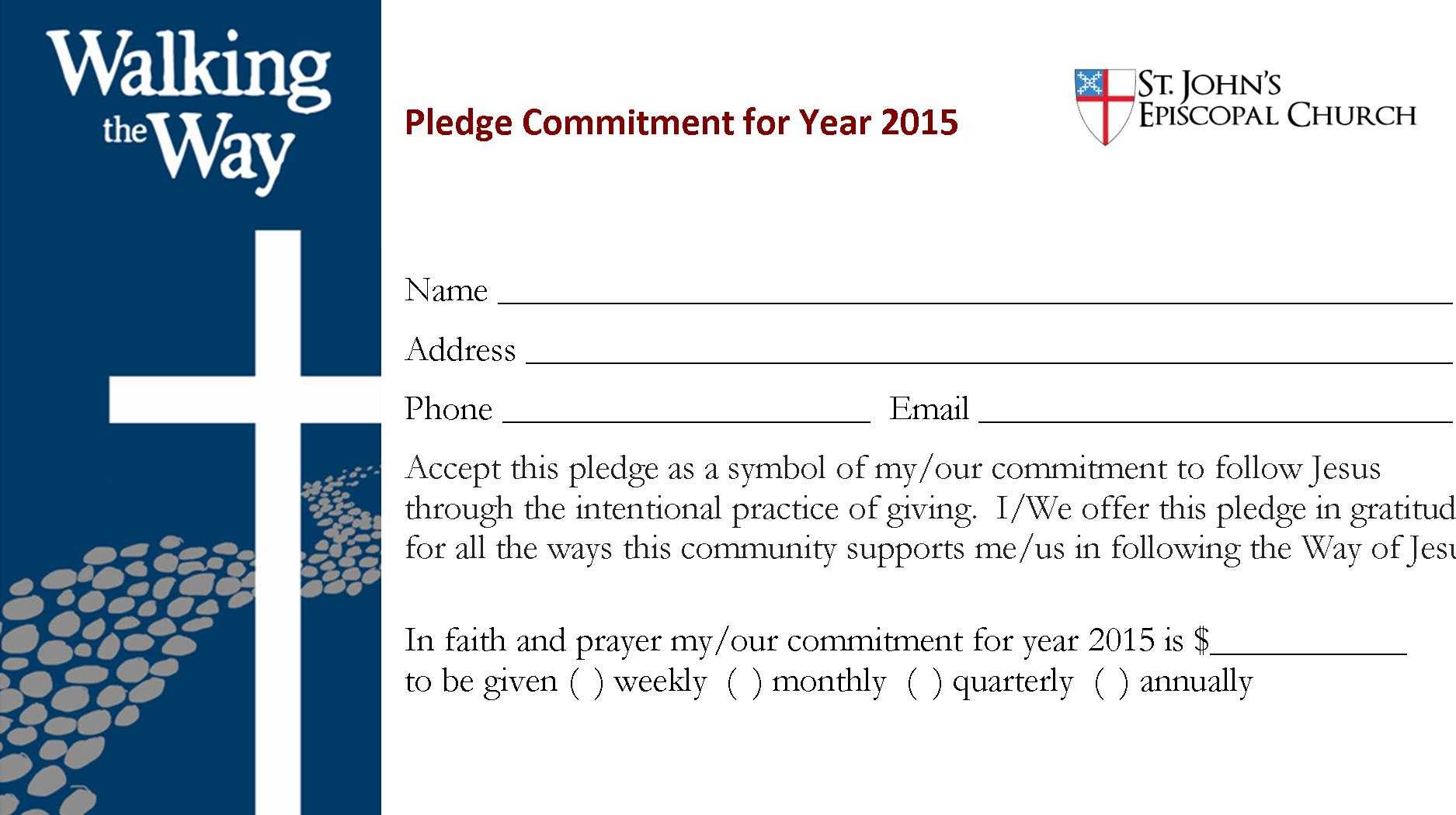 6 Best Photos Of Church Building Fund Pledge Form Sample For Building Fund Pledge Card Template