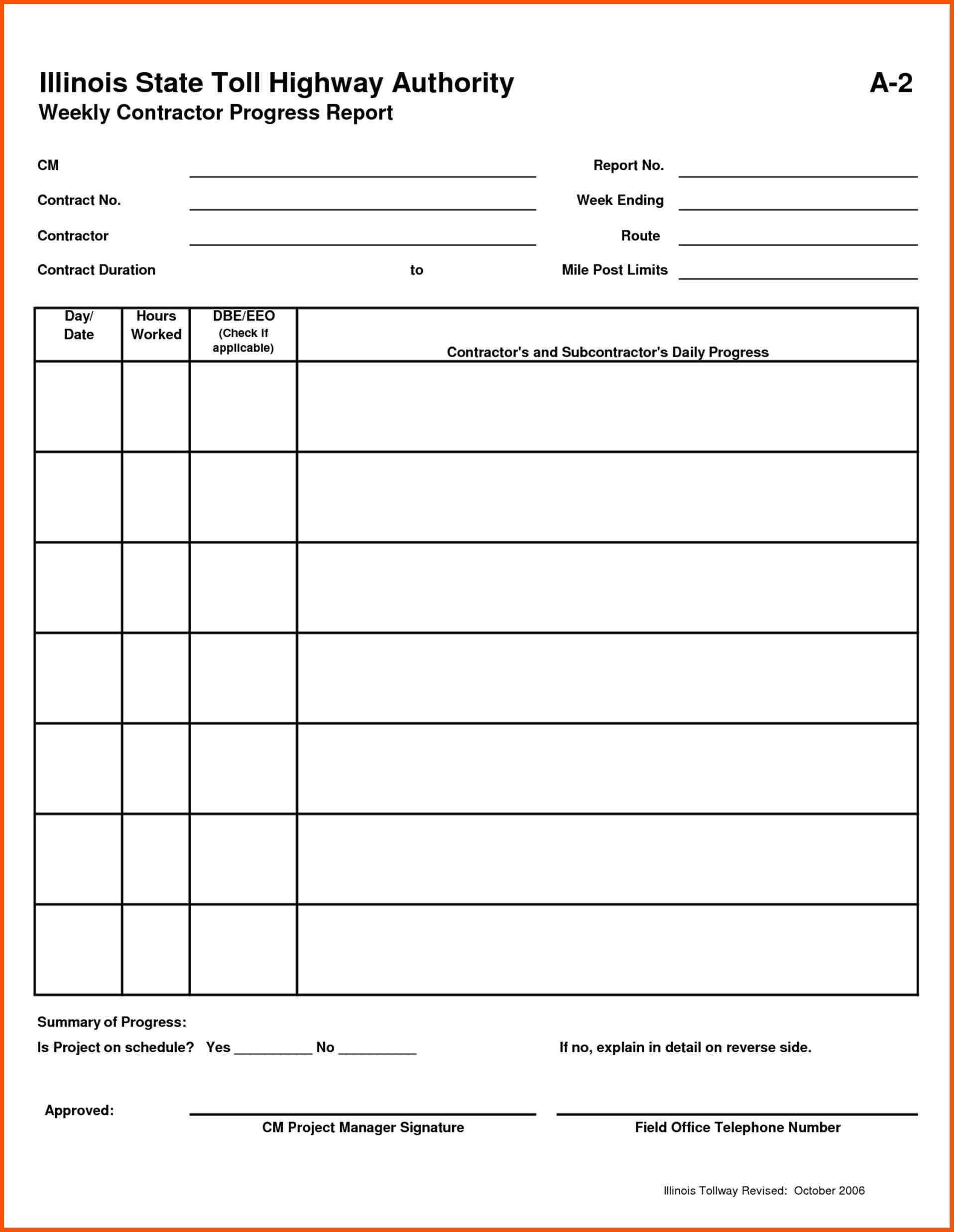 6+ Daily Work Progress Report Sample | Iwsp5 For Daily Activity Report Template