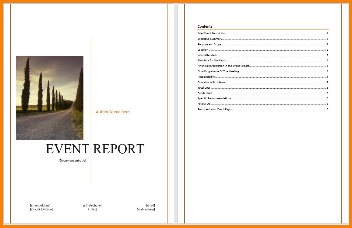 6+ Event Reporting Template | Business Opportunity Program Pertaining To Post Event Evaluation Report Template