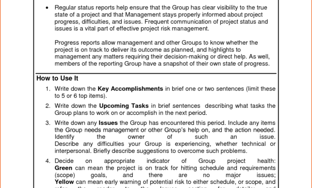 6+ Project Progress Report Template - Bookletemplate with Progress Report Template Doc