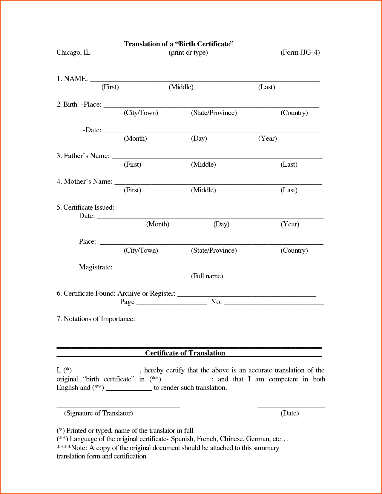 7+ Birth Certificate Template For Microsoft Word Intended For Birth Certificate Template For Microsoft Word