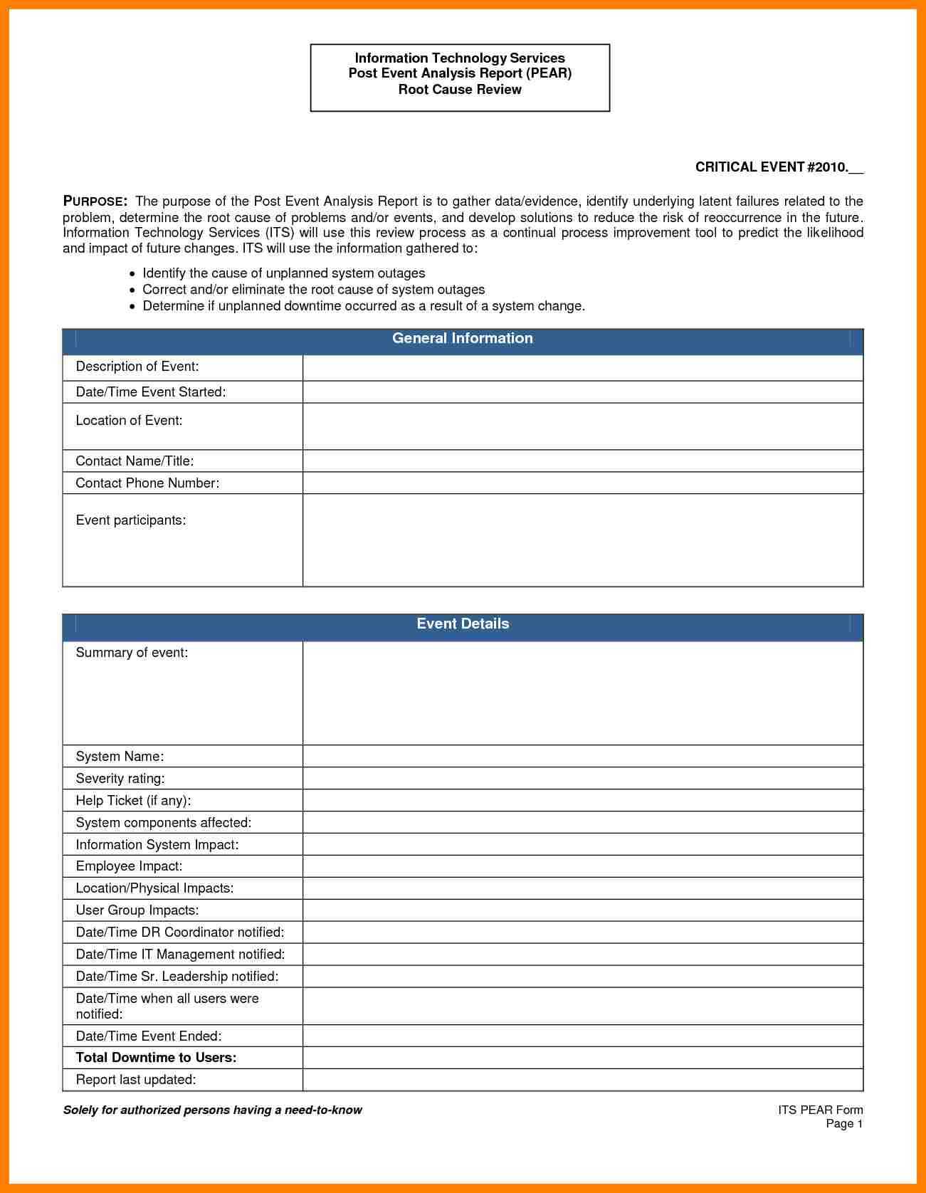 7+ Event Reports Template | Ismbauer With After Event Report Template