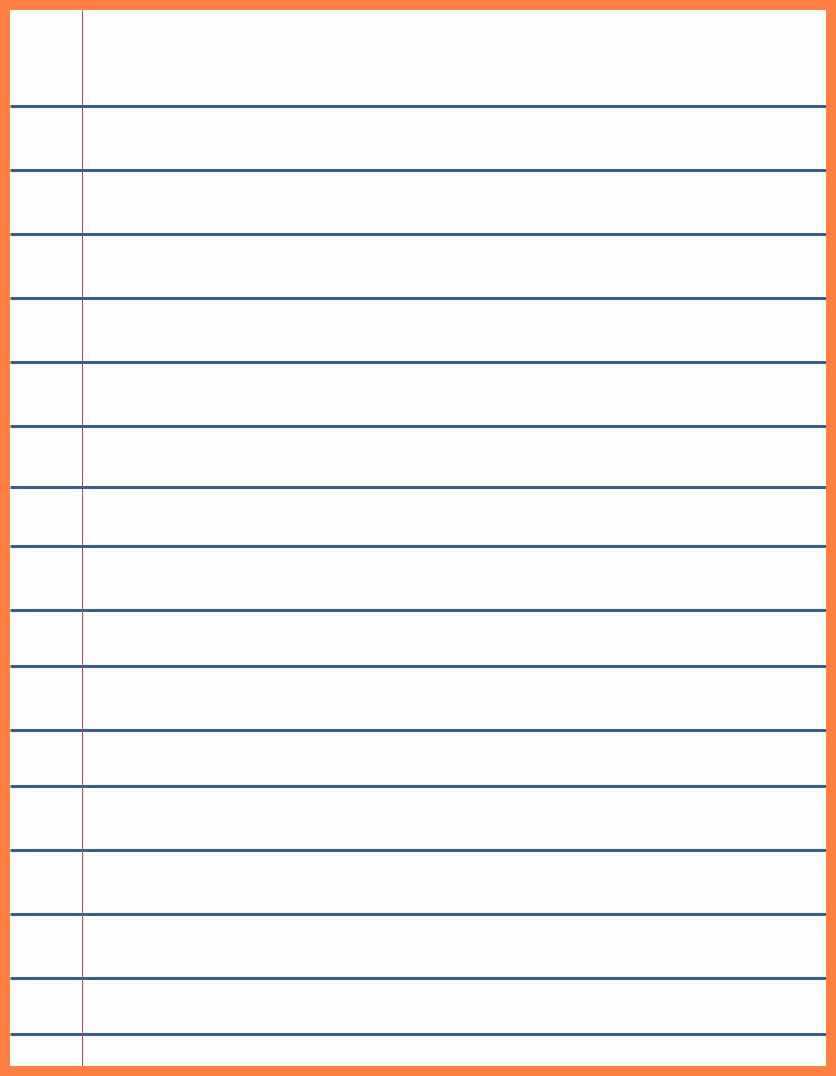 7+ Free Lined Paper Template Word | Andrew Gunsberg Inside Ruled Paper Word Template
