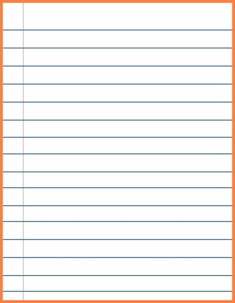 Image 3 for Ruled Paper Word Template