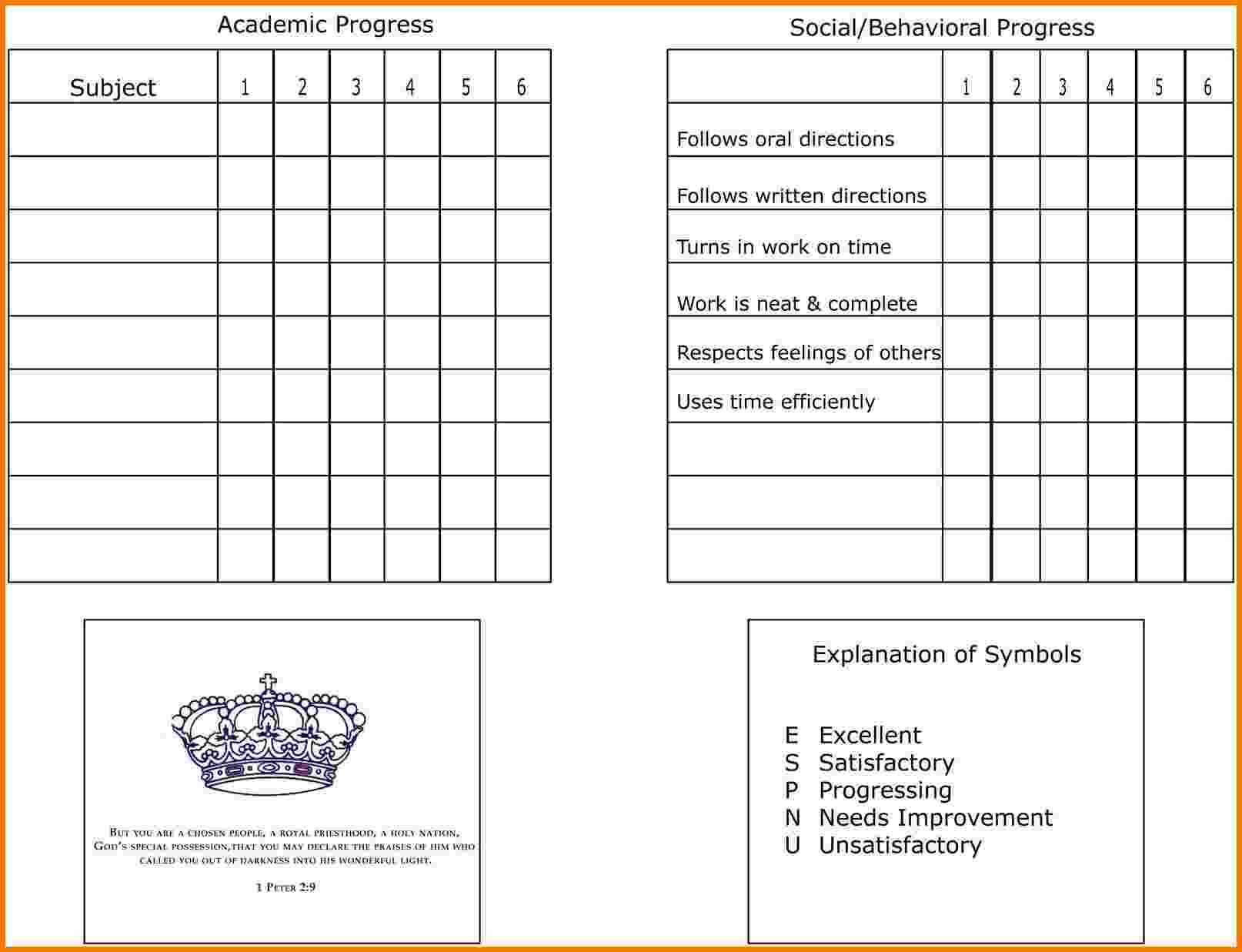 7+ Homeschool Report Card Template | Card Authorization 2017 Within Homeschool Report Card Template