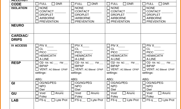 7+ Nurse Report Sheet Template | Expense Report | Nursing with Nursing Assistant Report Sheet Templates