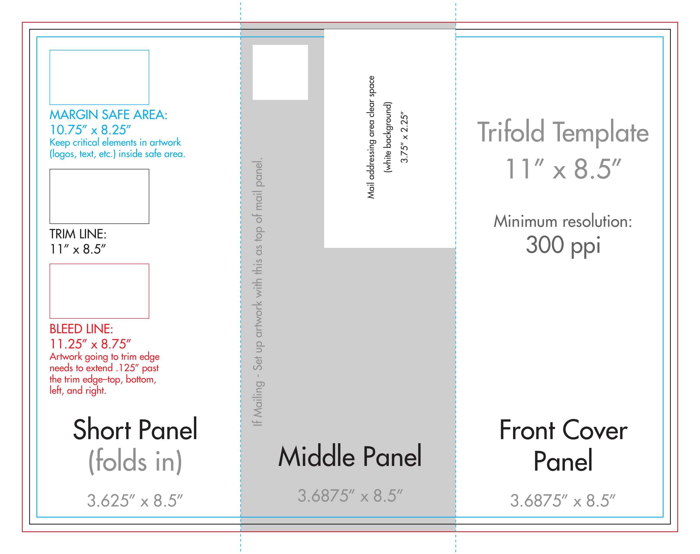 8.5" X 11" Tri Fold Brochure Template - U.s. Press Regarding 8.5 X11 Brochure Template