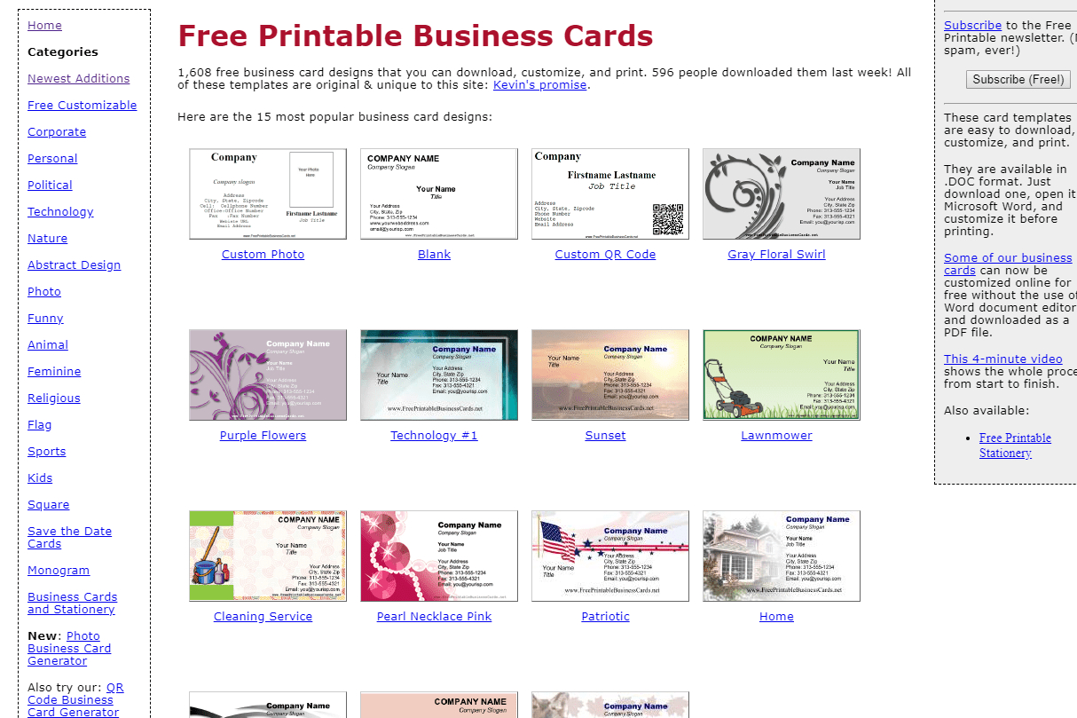 8 Best Places To Find Free Business Card Templates Throughout Free Editable Printable Business Card Templates