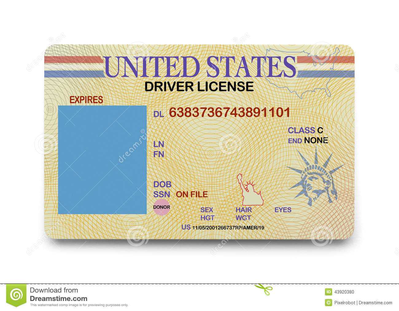 8 Blank Drivers License Template Psd Images - North Carolina In Blank Drivers License Template