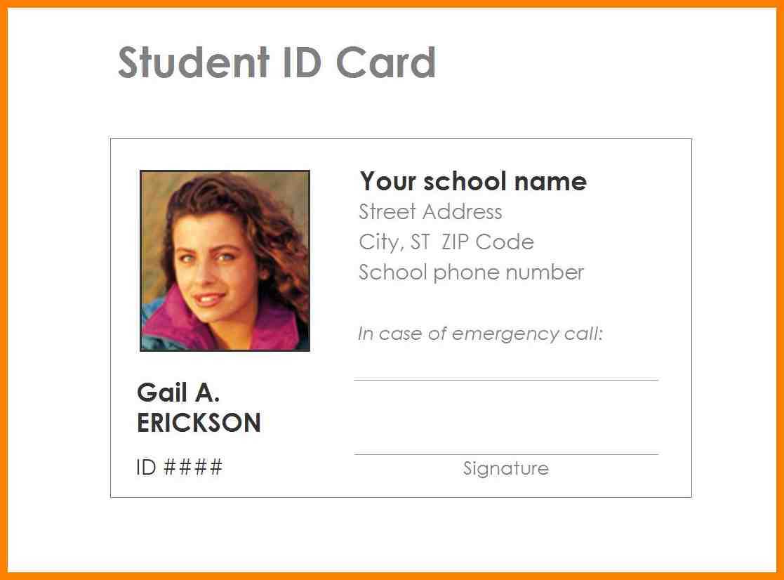 8+ Id Card Format In Ms Word | Letter Adress Inside Id Card Template For Microsoft Word