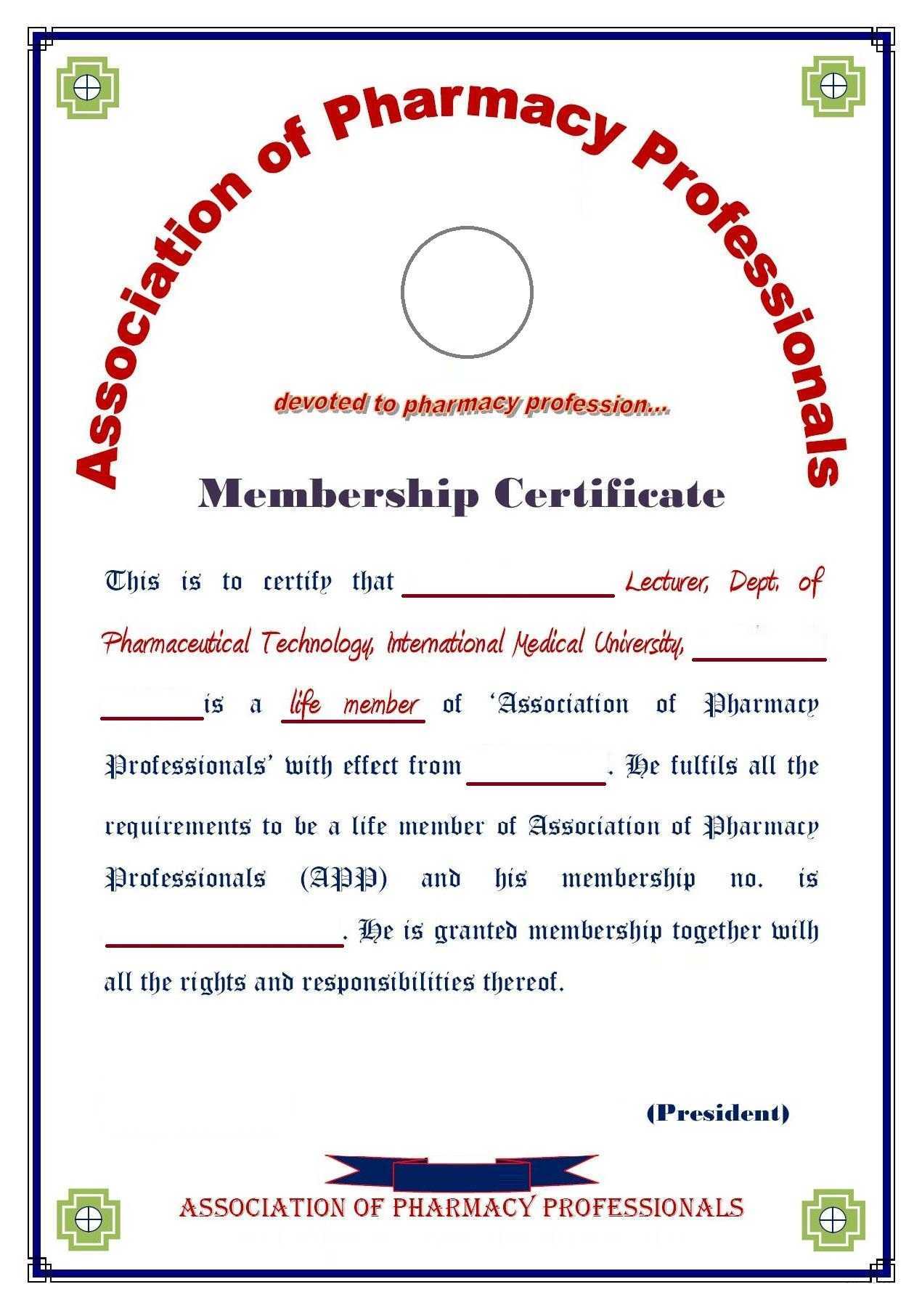 8+ Medical Membership Certificate Templates – Pdf | Free Intended For Life Membership Certificate Templates