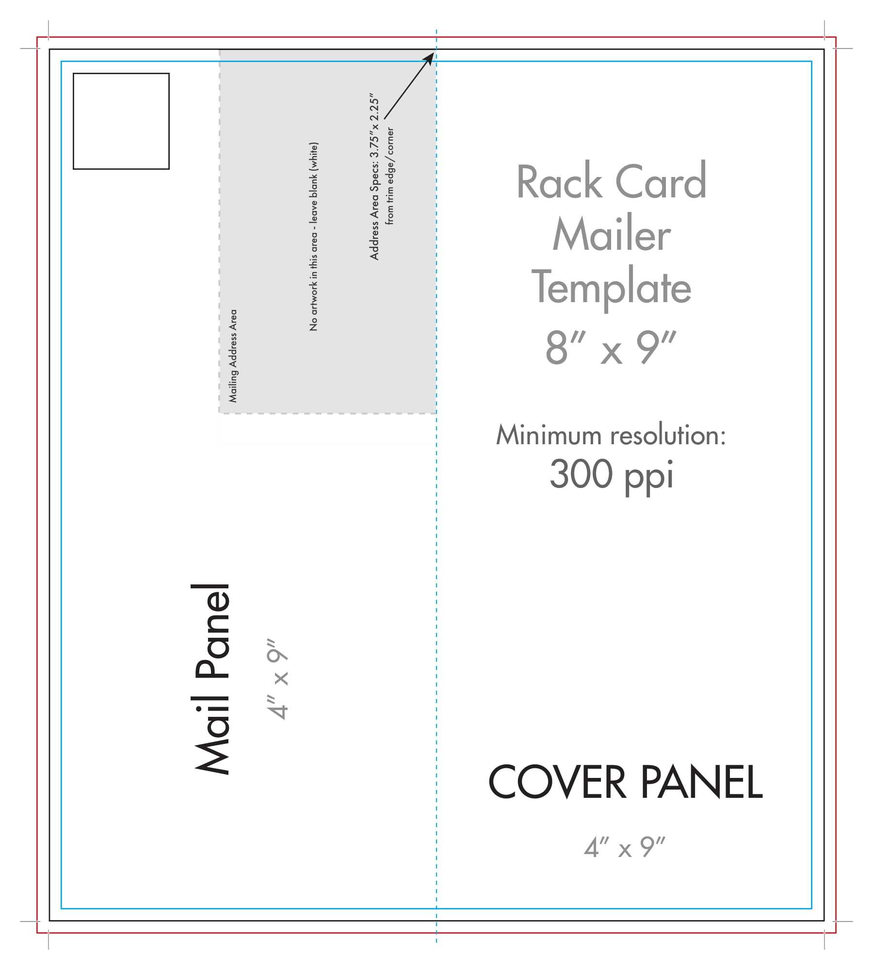 8" X 9" Rack Brochure Template (Half Fold) – U.s. Press Intended For Half Fold Card Template