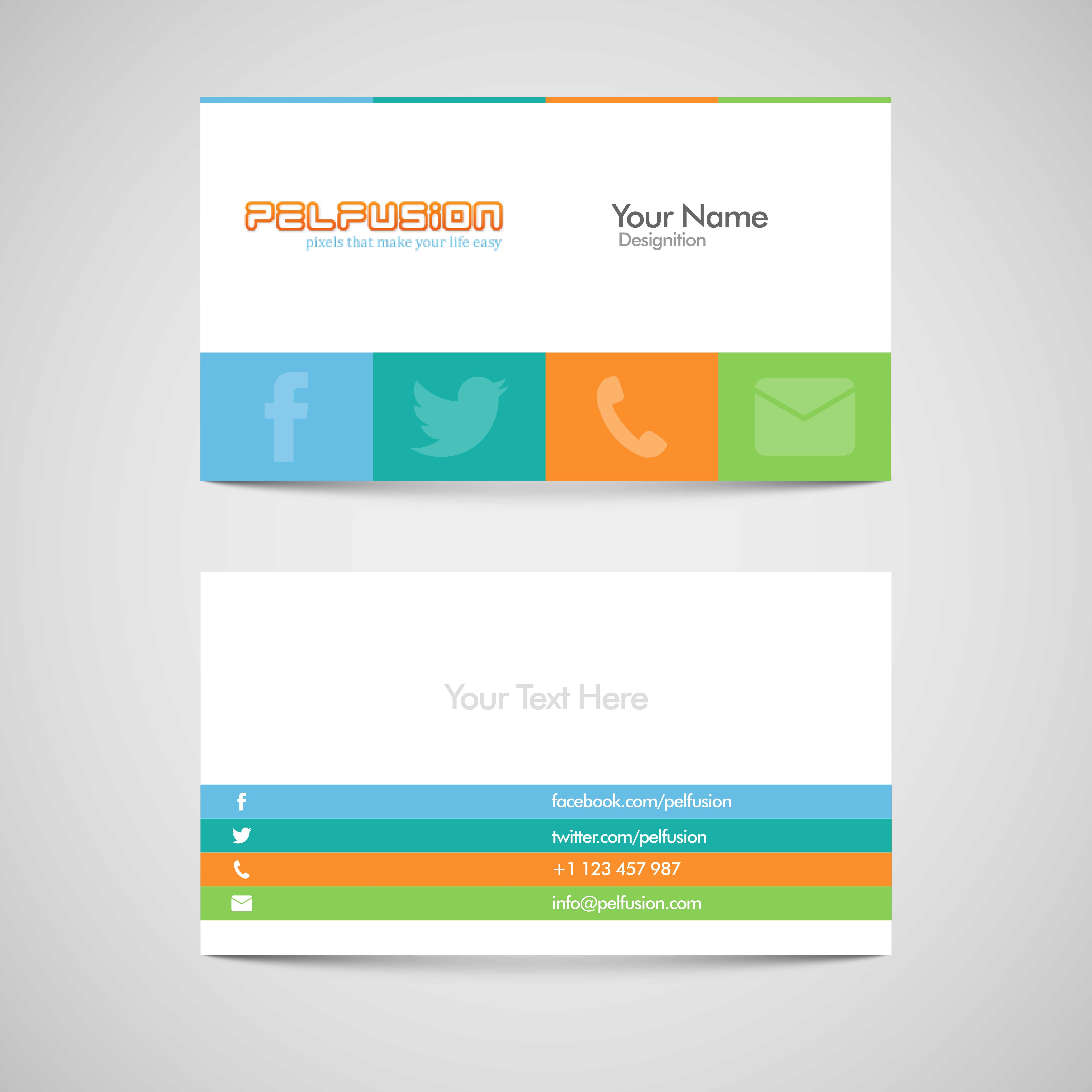 83 Free High Quality Business Card Templates – Pelfusion Regarding Free Personal Business Card Templates