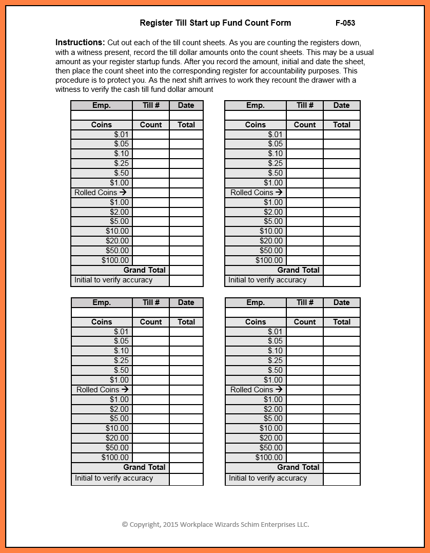 9+ End Of Day Cash Register Report Template | Progress Inside End Of Day Cash Register Report Template