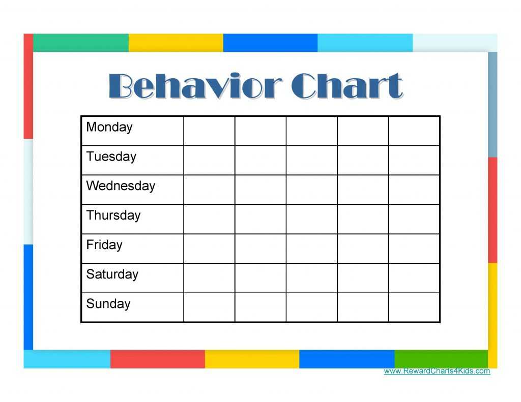 9 Free Behavior Chart Template – Word, Pdf, Docx With Reward Chart Template Word