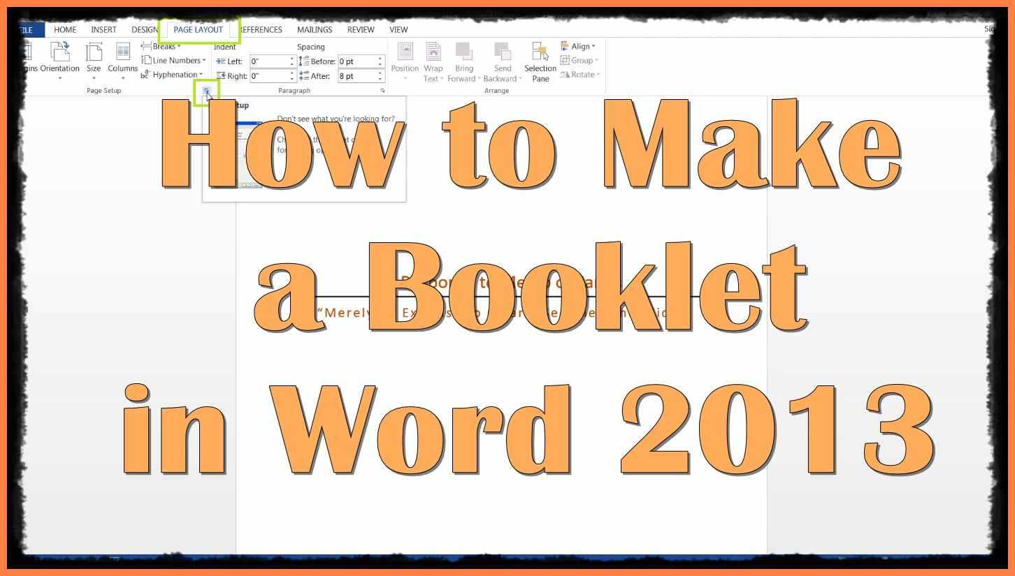 9+ Free Booklet Templates For Microsoft Word | Andrew Gunsberg Regarding How To Create A Book Template In Word