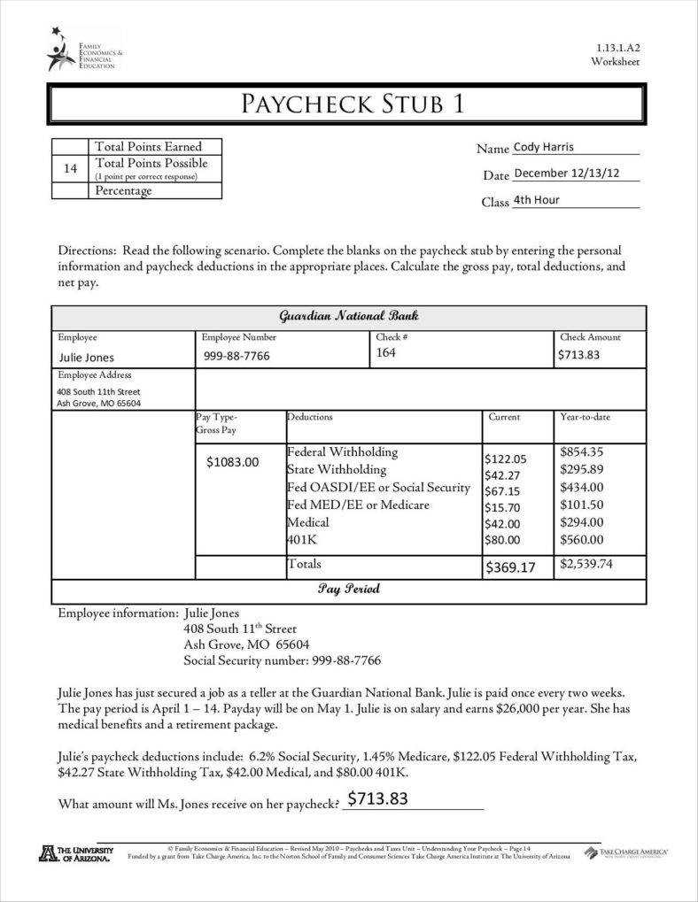 9+ Free Pay Stub Templates Word, Pdf, Excel Format Download In Pay Stub Template Word Document