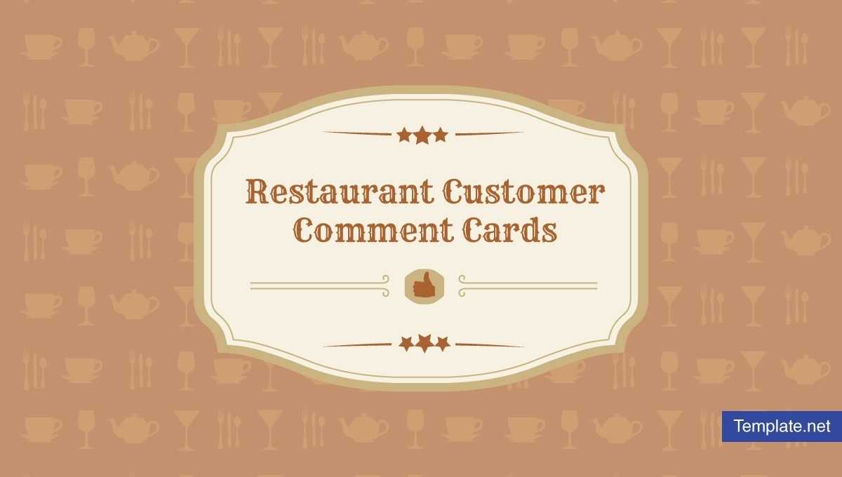 9+ Restaurant Customer Comment Card Templates & Designs Intended For Restaurant Comment Card Template