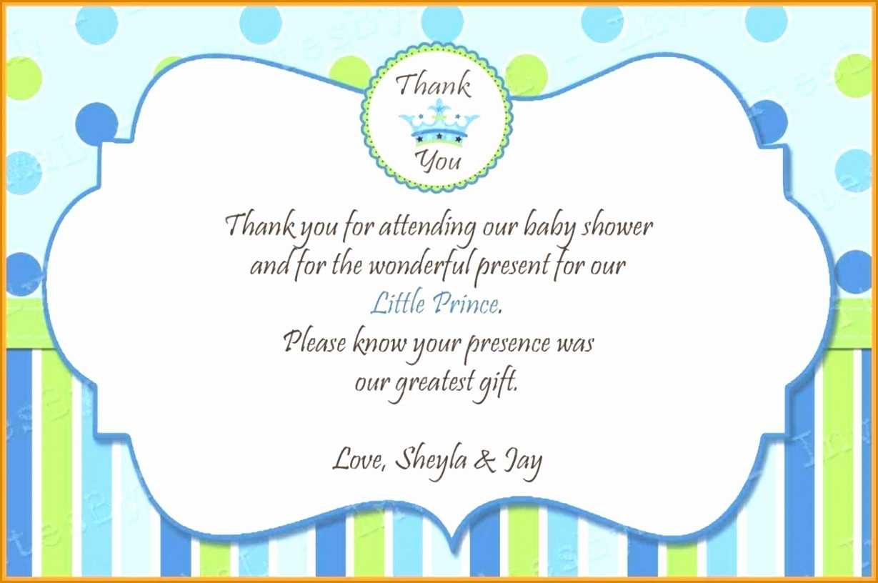 9 Thank You Note For Baby Shower Gift | Proposal Sample Throughout Thank You Card Template For Baby Shower