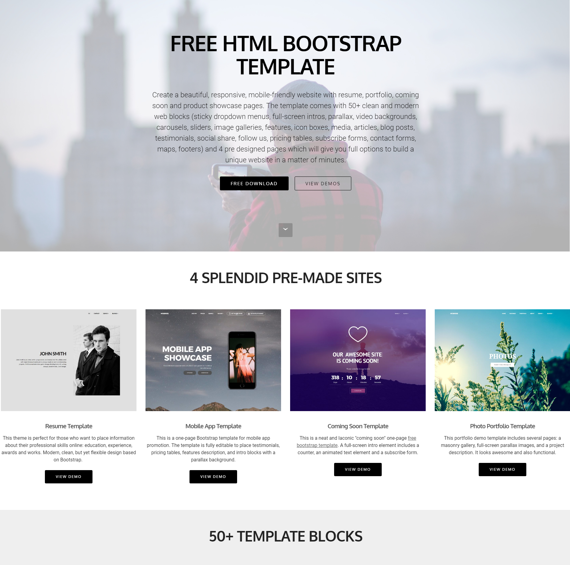 95+ Free Bootstrap Themes Expected To Get In The Top In 2019 Throughout Blank Html Templates Free Download