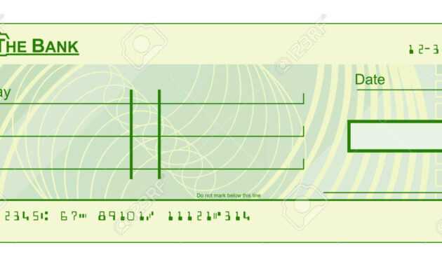 A Blank Cheque Check Template Illustration with regard to Blank Cheque Template Download Free