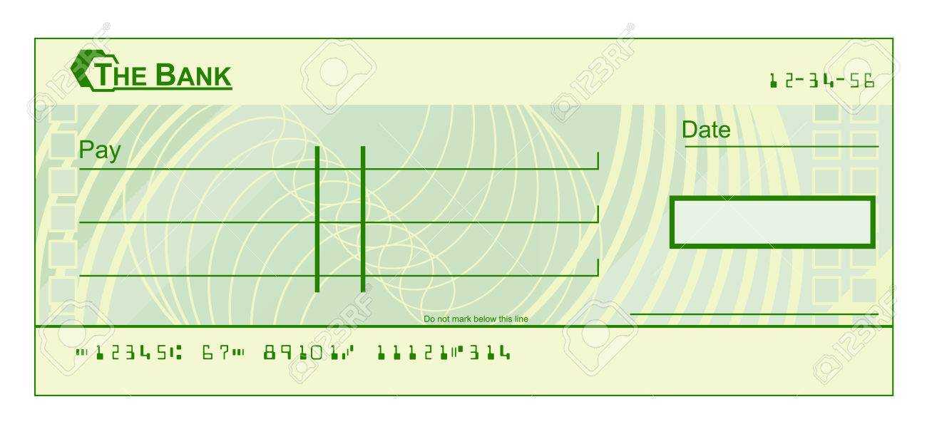 A Blank Cheque Check Template Illustration With Regard To Blank Cheque Template Download Free