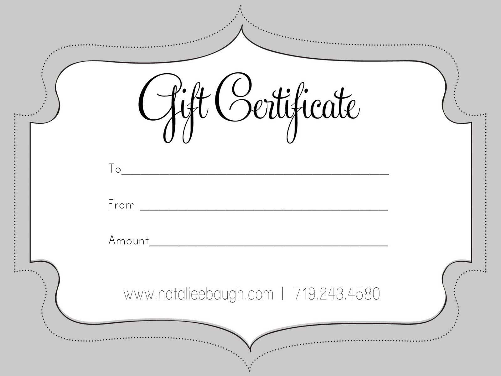 A Cute Looking Gift Certificate | S P A | Gift Certificate Pertaining To Black And White Gift Certificate Template Free