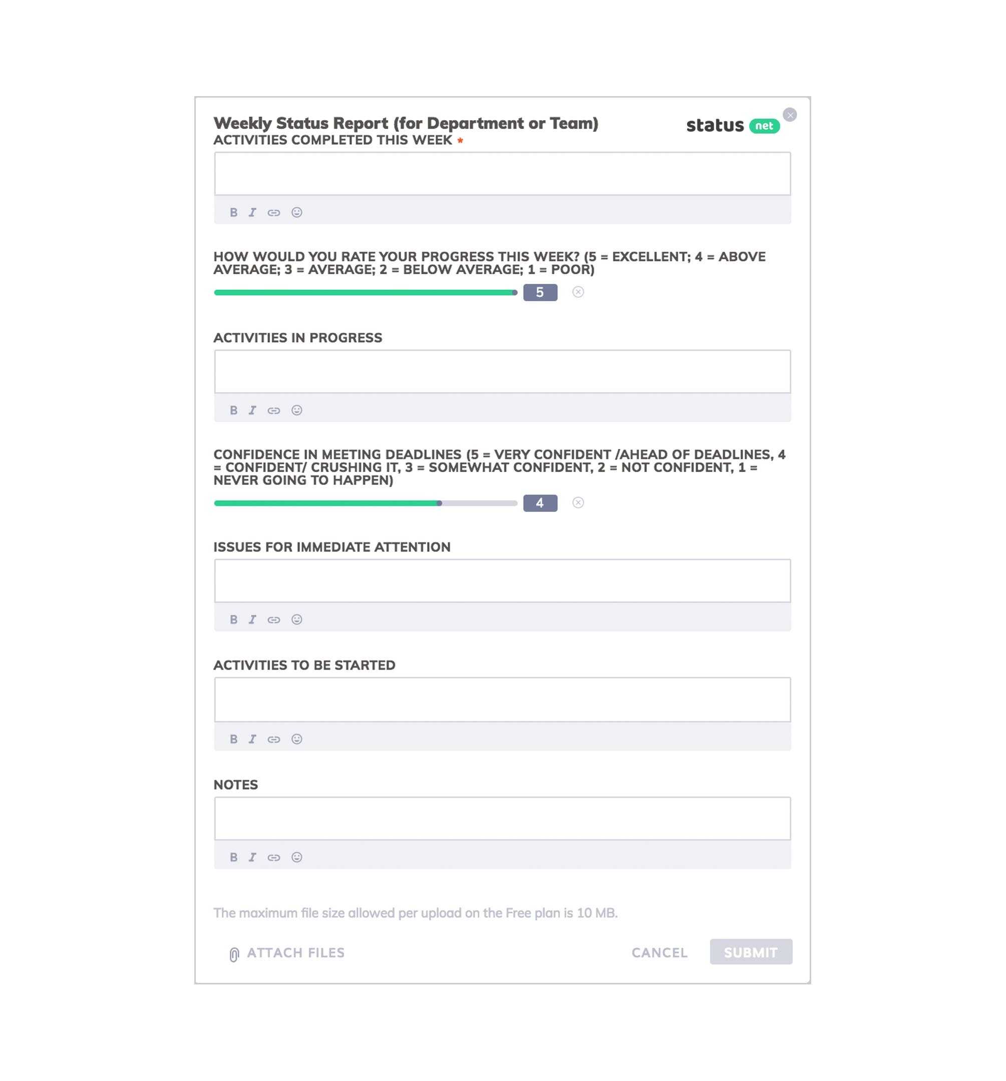 A Great Business Development Status Report Template | Free Throughout Development Status Report Template