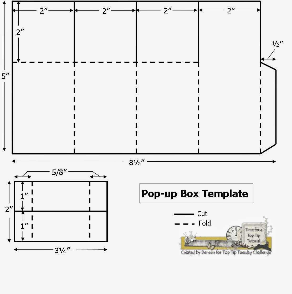 A Path Of Paper: Top Tip Tuesday Numbers Challenge And Pop In Pop Up Box Card Template