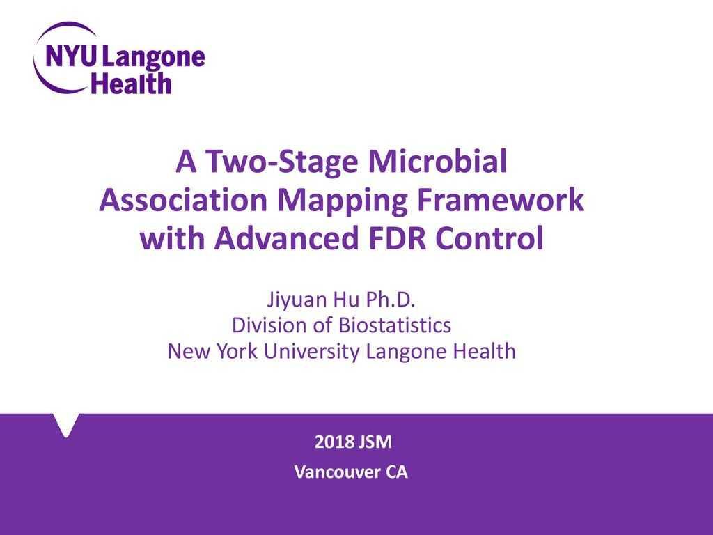 A Two Stage Microbial Association Mapping Framework With With Nyu Powerpoint Template