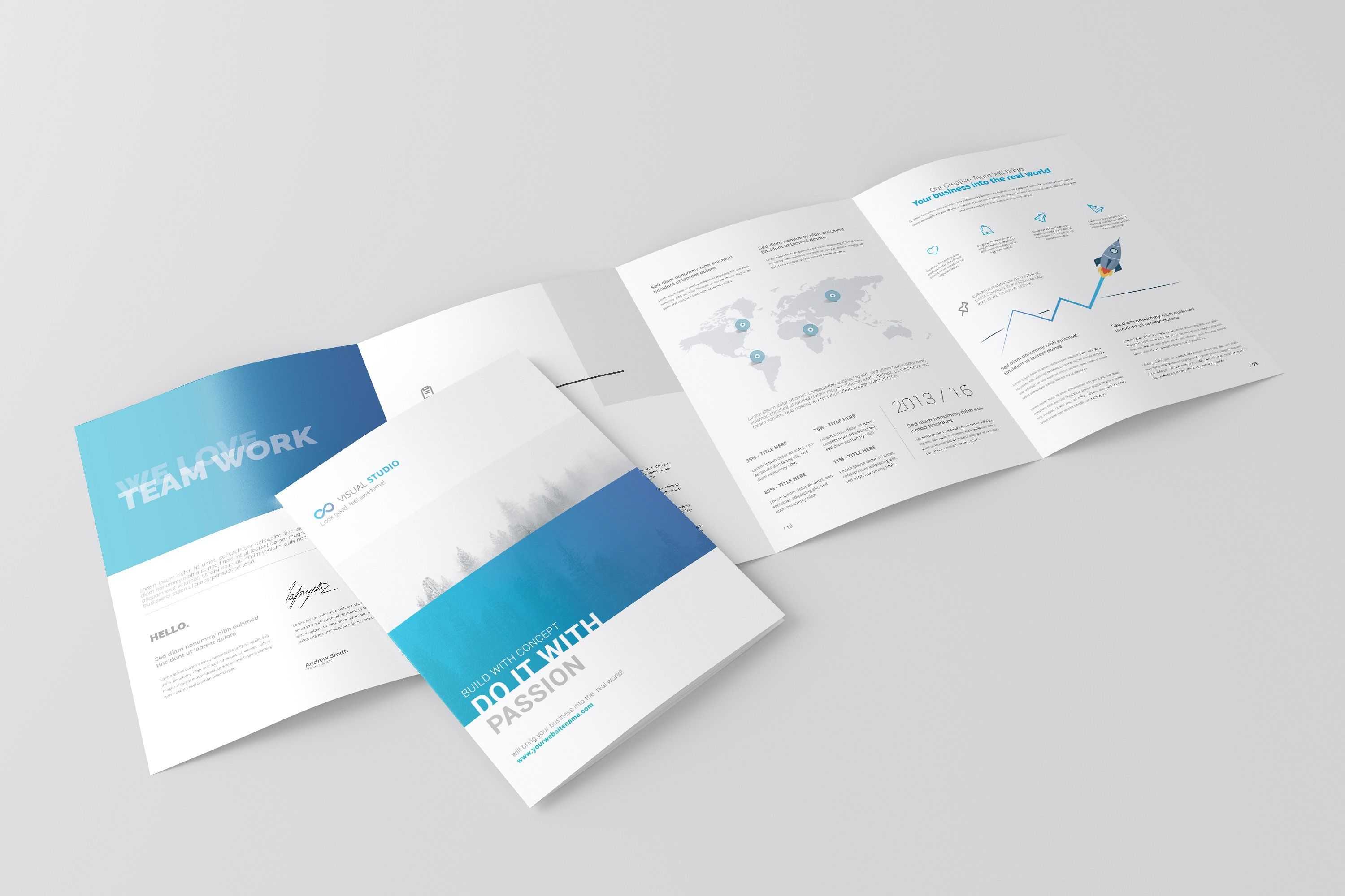 A4 4 Fold Brochure Mockuptoasin Studio On Regarding 4 Fold Brochure Template