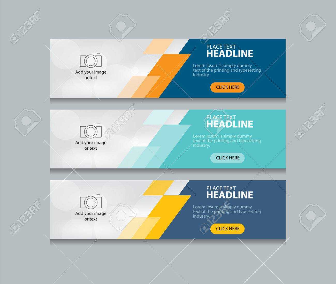 Abstract Web Banner Design Template Background With Website Banner Design Templates