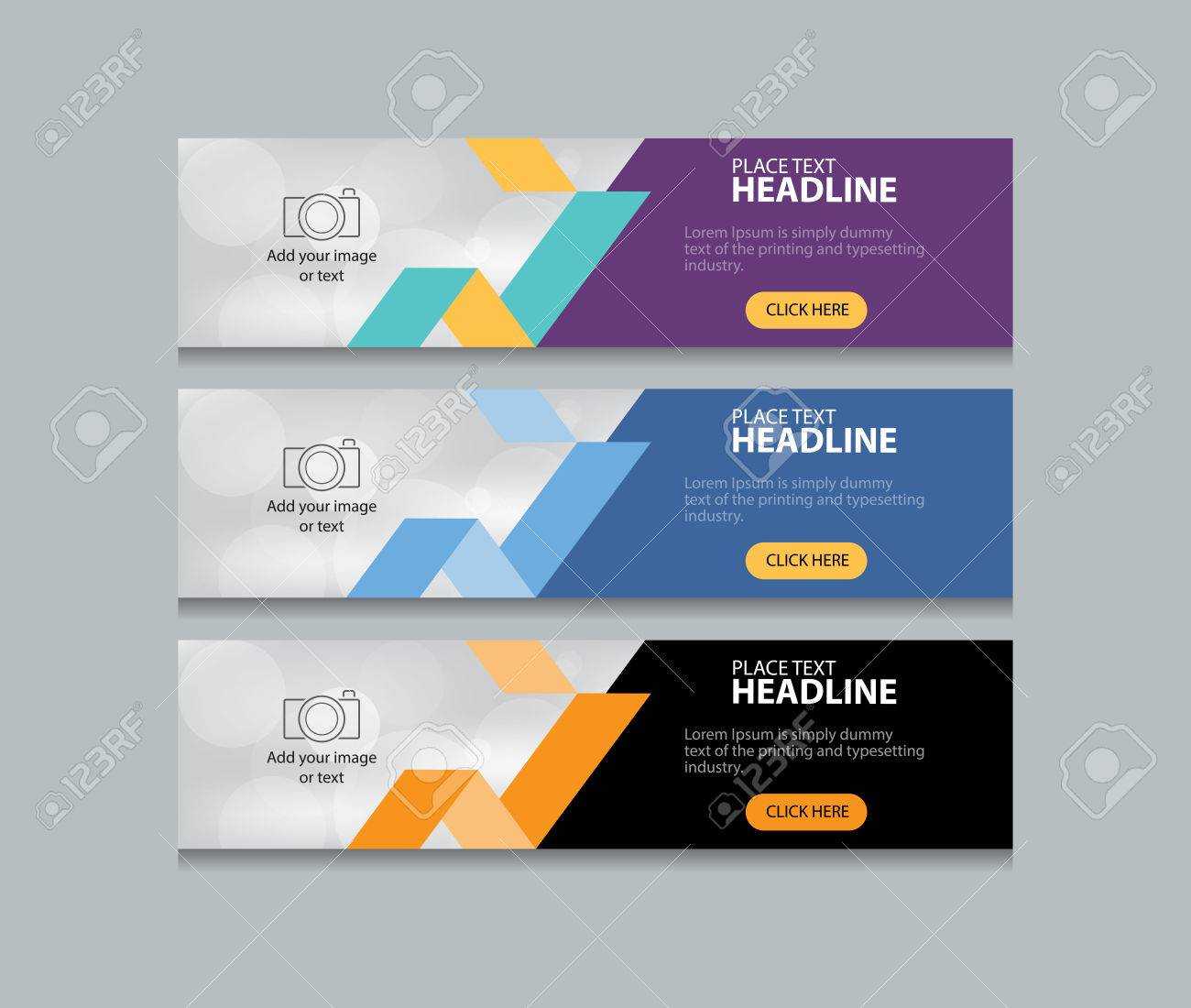 Abstract Web Banner Design Template Background Within Website Banner Design Templates