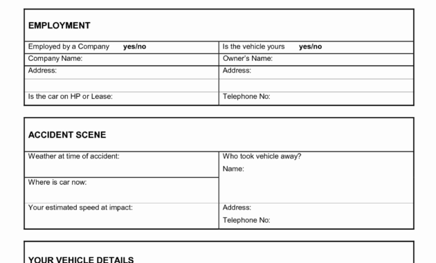 Accident Report Template Format In Excel Incident Form Nz intended for Accident Report Form Template Uk