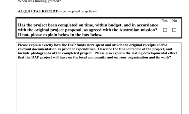 Acquittal Form - Fill Online, Printable, Fillable, Blank pertaining to Acquittal Report Template