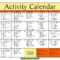 Activity Calendar Template – Printable Week Calendar Intended For Blank Activity Calendar Template