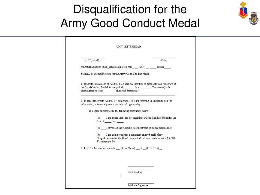 Administer Awards And Decorations – Ppt Download With Army Good Conduct Medal Certificate Template