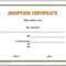 Adoption Certificate Template for Child Adoption Certificate Template