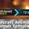 Advanced .gif Minecraft Animated Banner Template – "elegant Dazzle" With Animated Banner Templates