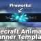 Advanced .gif Minecraft Animated Banner Template – "fireworks" With Animated Banner Template