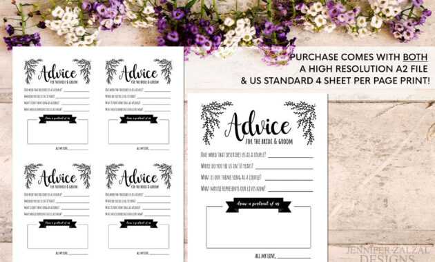 Advice Card Template. Advice For The Newlyweds. Marriage for Marriage Advice Cards Templates