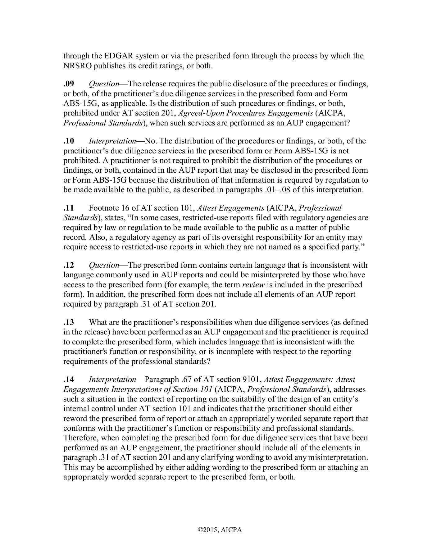 Agreed Upon Procedures Engagements: Attest Engagements In Agreed Upon Procedures Report Template